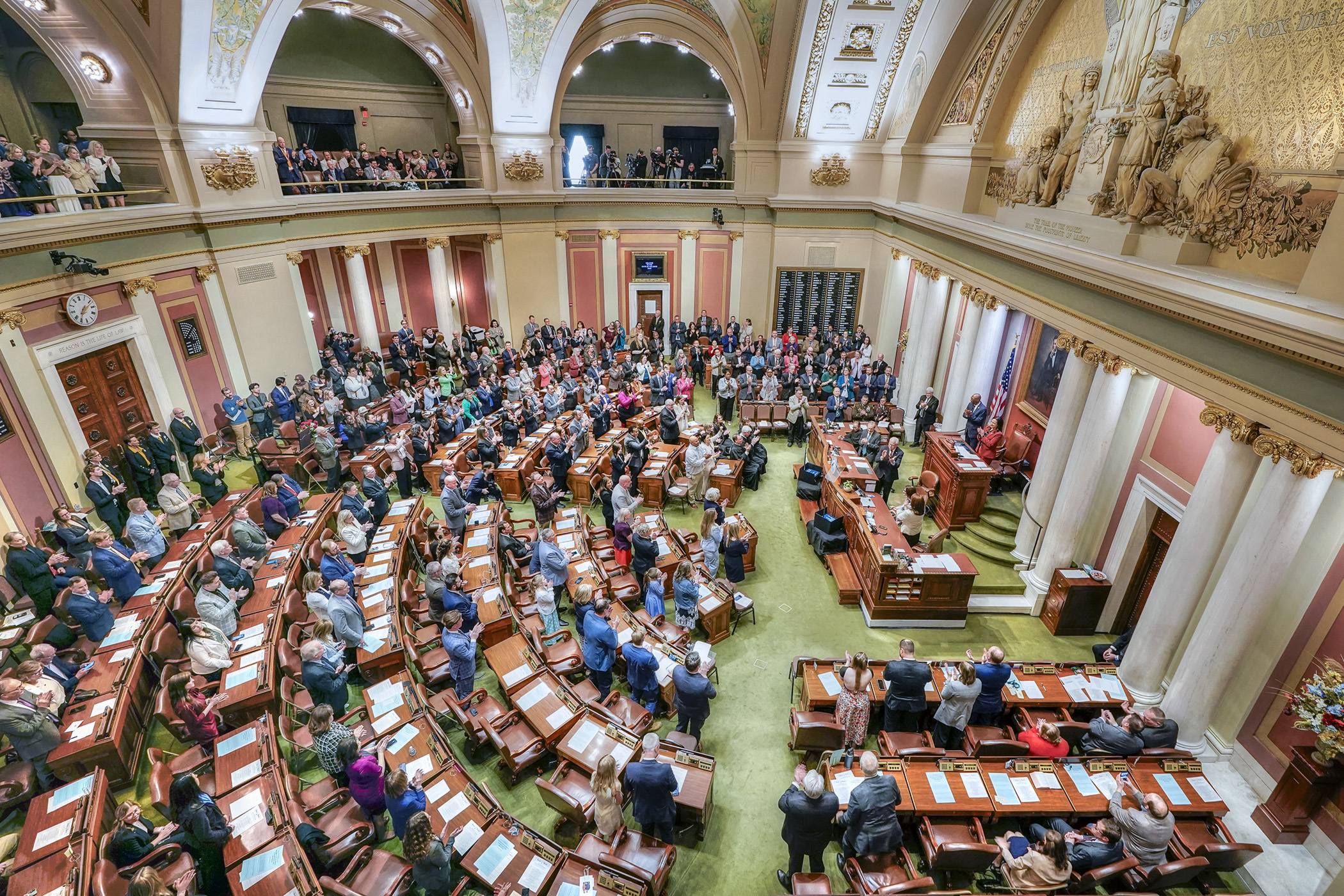 The House and Senate meet in a joint convention April 28 for Gov. Tim Walz's final State of the State address. (Photo by Andrew VonBank)